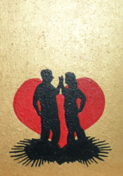 Obra contemporánea nombrada « Offrir pour la St Valentin N° 10 », Hecho por ANGELINO CAMPIGOTTO