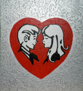 Obra contemporánea nombrada « Offrir pour la St Valentin N° 13 », Hecho por ANGELINO CAMPIGOTTO