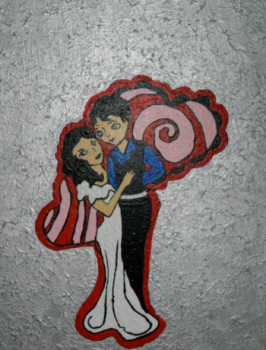 Obra contemporánea nombrada « Offrir pour la St Valentin N° 19 », Hecho por ANGELINO CAMPIGOTTO