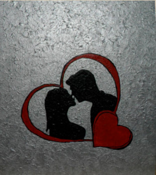 Obra contemporánea nombrada « Offrir pour la St Valentin N° 22 », Hecho por ANGELINO CAMPIGOTTO