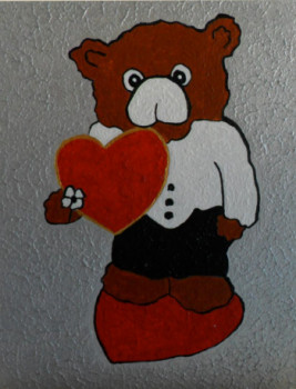 Obra contemporánea nombrada « Offrir pour la St Valentin N° 37 », Hecho por ANGELINO CAMPIGOTTO
