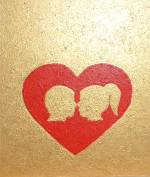Obra contemporánea nombrada « Offrir pour la St Valentin N° 40 », Hecho por ANGELINO CAMPIGOTTO