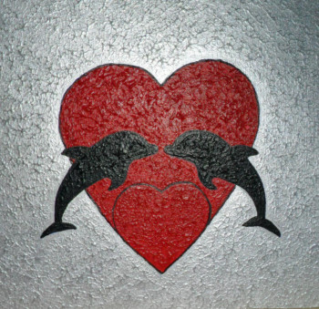 Obra contemporánea nombrada « Offrir pour la St Valentin N° 48 », Hecho por ANGELINO CAMPIGOTTO