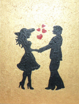Obra contemporánea nombrada « Offrir pour la St Valentin N° 51 », Hecho por ANGELINO CAMPIGOTTO