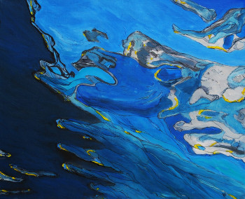 Obra contemporánea nombrada « Ondes sur la surface de l'eau », Hecho por VéBERT