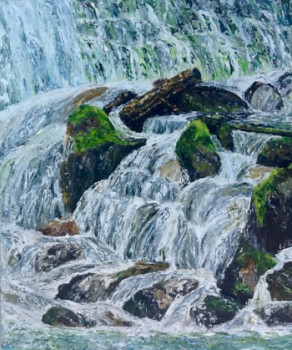 Obra contemporánea nombrada « BH0002 - Un mur d'eau », Hecho por SYLVIE ACTIS BARONE