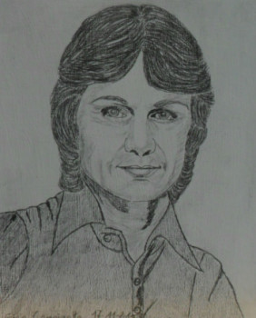 Obra contemporánea nombrada « Claude François N° 11 », Hecho por ANGELINO CAMPIGOTTO
