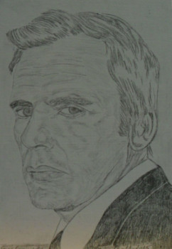 Obra contemporánea nombrada « Jean Louis Trintignant », Hecho por ANGELINO CAMPIGOTTO
