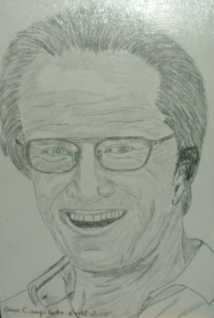 Obra contemporánea nombrada « Christophe Lambert », Hecho por ANGELINO CAMPIGOTTO