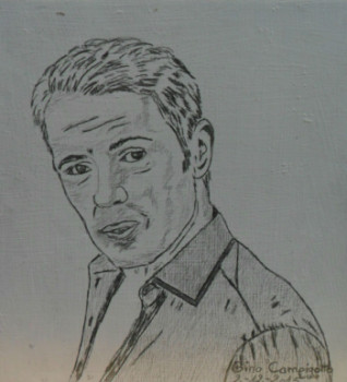 Obra contemporánea nombrada « Lambert Wilson », Hecho por ANGELINO CAMPIGOTTO