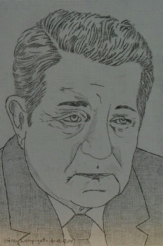 Obra contemporánea nombrada « Jean Gabin », Hecho por ANGELINO CAMPIGOTTO
