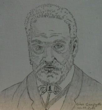 Obra contemporánea nombrada « Victor Hugo », Hecho por ANGELINO CAMPIGOTTO