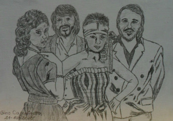 Obra contemporánea nombrada « ABBA », Hecho por ANGELINO CAMPIGOTTO
