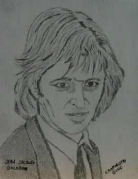 Obra contemporánea nombrada « Jean Jacques Goldman », Hecho por ANGELINO CAMPIGOTTO
