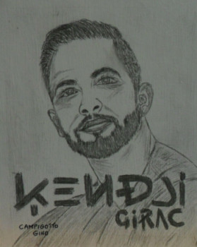 Obra contemporánea nombrada « Kendji Girac », Hecho por ANGELINO CAMPIGOTTO