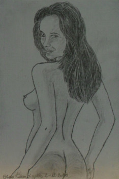 Obra contemporánea nombrada « Femme nue 2 », Hecho por ANGELINO CAMPIGOTTO
