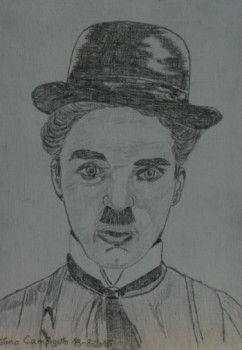 Obra contemporánea nombrada « Charlie Chaplin », Hecho por ANGELINO CAMPIGOTTO