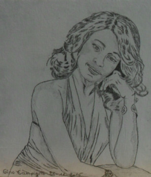 Obra contemporánea nombrada « Whitney Houston », Hecho por ANGELINO CAMPIGOTTO