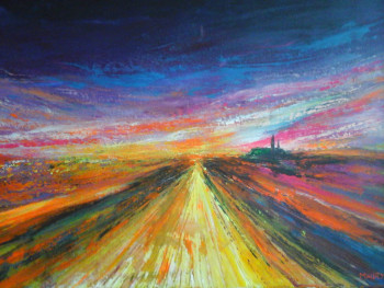 Obra contemporánea nombrada « PERSPECTIVE REGIONALE », Hecho por MIREILLE MAURY