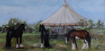 Obra contemporánea nombrada « Avant spectacle », Hecho por CORINNE QUIBEL