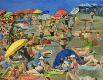 Obra contemporánea nombrada « LA PLAGE AU MOIS D'AOUT », Hecho por PIERRE BARCELO