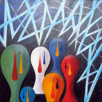 Obra contemporánea nombrada « Aux larmes », Hecho por PIC JAC