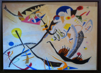 Obra contemporánea nombrada « segment bleu », Hecho por PESARO94