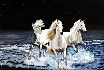 Obra contemporánea nombrada « randonnées nocturnes », Hecho por FRANCIS CHABAS