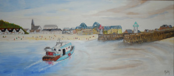 Obra contemporánea nombrada « Deauville trouville », Hecho por JACKY MONKA