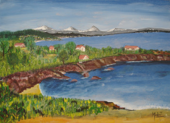 Obra contemporánea nombrada « Les calanques », Hecho por JACKY MONKA