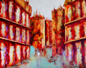 Obra contemporánea nombrada « Avenir ... Thème urbain », Hecho por ANNE SOPHIE VIEREN