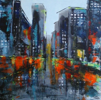 Obra contemporánea nombrada « BOUTIQUES URBAINES », Hecho por MIREILLE MAURY