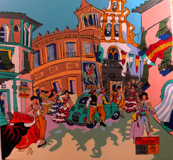 Obra contemporánea nombrada « Carmen », Hecho por PB