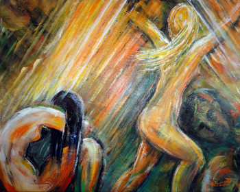 Obra contemporánea nombrada « Maladie d'Amour », Hecho por NADINE BURGET