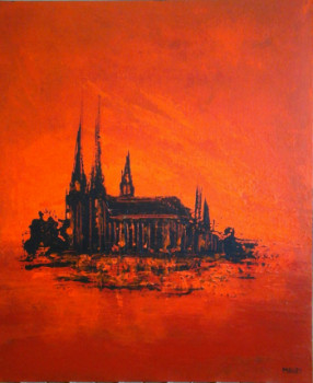 Obra contemporánea nombrada « COLOGNE », Hecho por MIREILLE MAURY