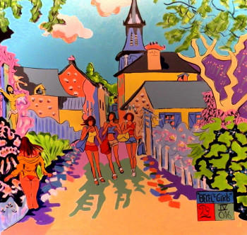 Obra contemporánea nombrada « Beyel's girls », Hecho por PB