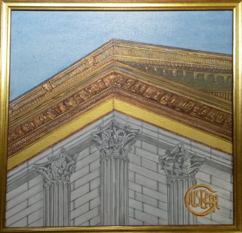 Obra contemporánea nombrada « maison carrée à Nîmes », Hecho por GIUSEPPA BABILLOT