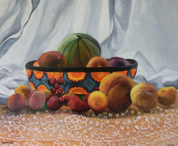 Obra contemporánea nombrada « LES FRUITS D'ETE », Hecho por PIERRE BARCELO