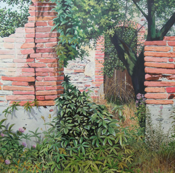 Obra contemporánea nombrada « ruine lauragaise », Hecho por PIERRE ROUANNE