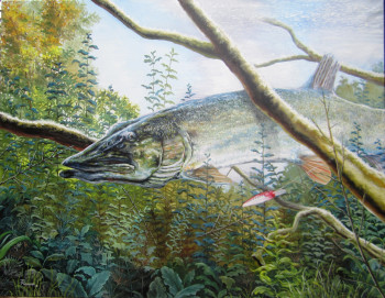 Obra contemporánea nombrada « Esox », Hecho por PIERRE ROUANNE