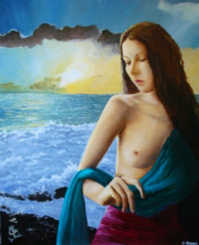 Obra contemporánea nombrada « LA VAGUE », Hecho por BARON