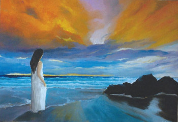 Obra contemporánea nombrada « SOLEIL COUCHANT », Hecho por BARON