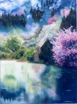 Obra contemporánea nombrada « Décor enchanteresque », Hecho por SYLVIE ACTIS BARONE