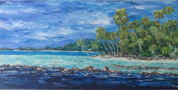 Obra contemporánea nombrada « Passe Rangiroa », Hecho por SYLVIE ACTIS BARONE