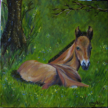 Obra contemporánea nombrada « Petit poulain », Hecho por SYLVIE ACTIS BARONE
