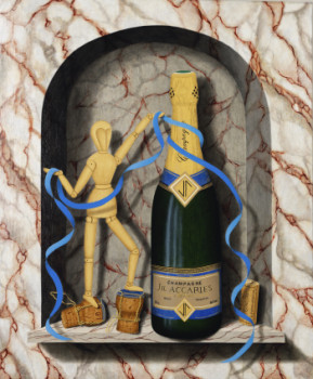 Obra contemporánea nombrada « " Champagne " », Hecho por EVELYNE PARIS-DEBRUN