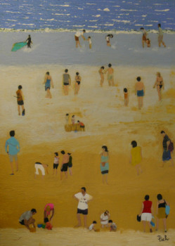 Obra contemporánea nombrada « Arnerault' beach at La Flotte en Ré », Hecho por PICH