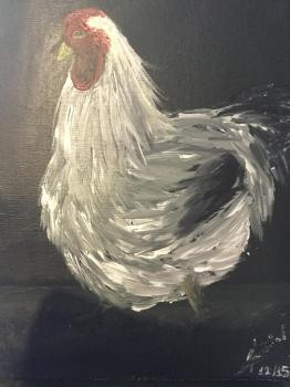 Obra contemporánea nombrada « Poule sussex  », Hecho por L.DT