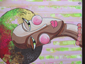 Obra contemporánea nombrada « "Miss afro" », Hecho por GARCIAJULIE30