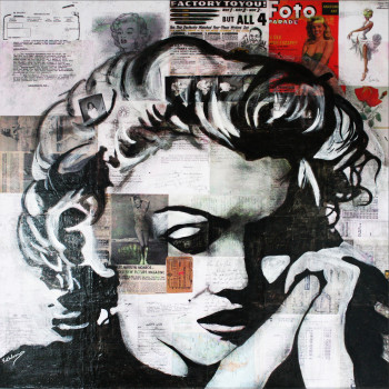 Obra contemporánea nombrada « MARILYN MONROE  « Memory » », Hecho por KATHLEENARTISTPRO